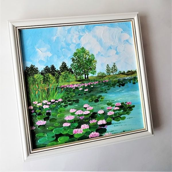 Handwritten-pond-landscape-with-pink-water-lilies-and-reeds-by-acrylic-paints-5.jpg