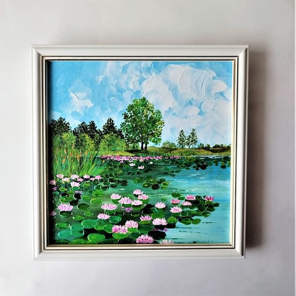 Handwritten-pond-landscape-with-pink-water-lilies-and-reeds-by-acrylic-paints-8.jpg