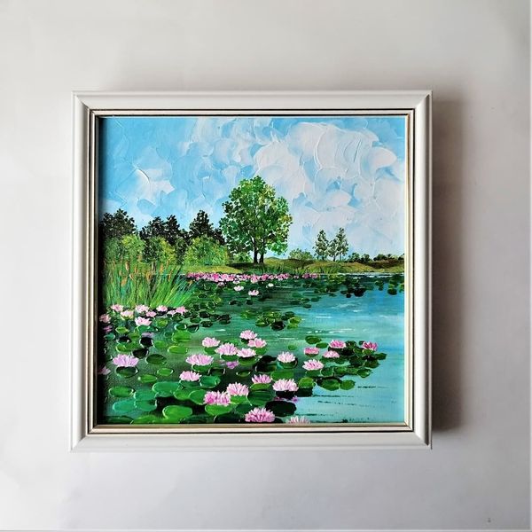 Handwritten-pond-landscape-with-pink-water-lilies-and-reeds-by-acrylic-paints-9.jpg