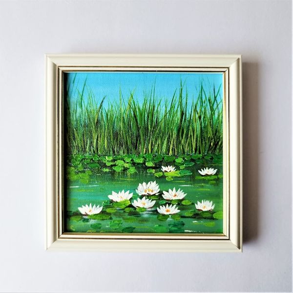 Painting-impasto-landscape-pond-white-water-lilies-by-acrylic-paints-2.jpg