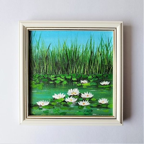 Painting-impasto-landscape-pond-white-water-lilies-by-acrylic-paints-4.jpg