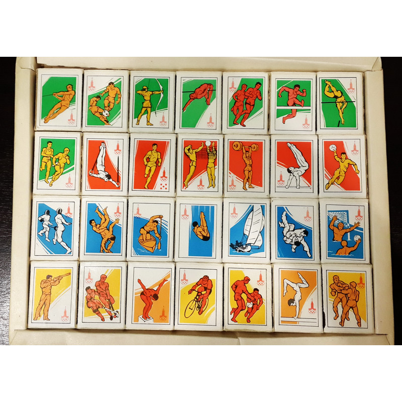 2 Matchboxes Set 1980 Olympics Games Moscow 1980 28pcs empty boxes 1978.jpg