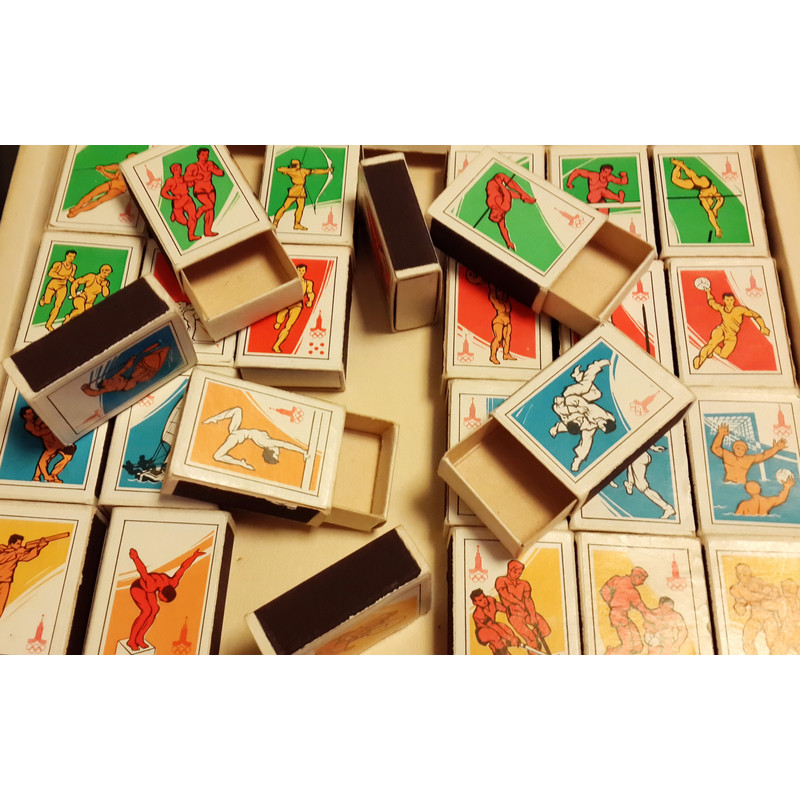 11 Matchboxes Set 1980 Olympics Games Moscow 1980 28pcs empty boxes 1978.jpg
