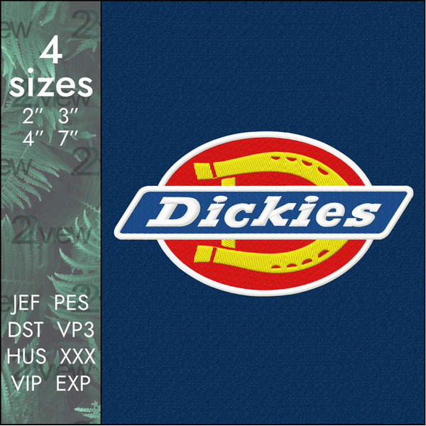 Dickies Embroidery Design, apparel brand logo designs file, - Inspire ...