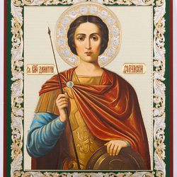 Saint Demetrios of Thessaloniki icon | Orthodox gift | free shipping from the Orthodox store