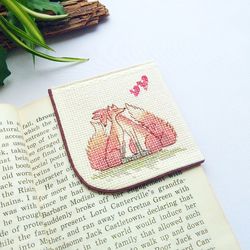 Corner bookmark personalized, handmade gift for foxes lovers