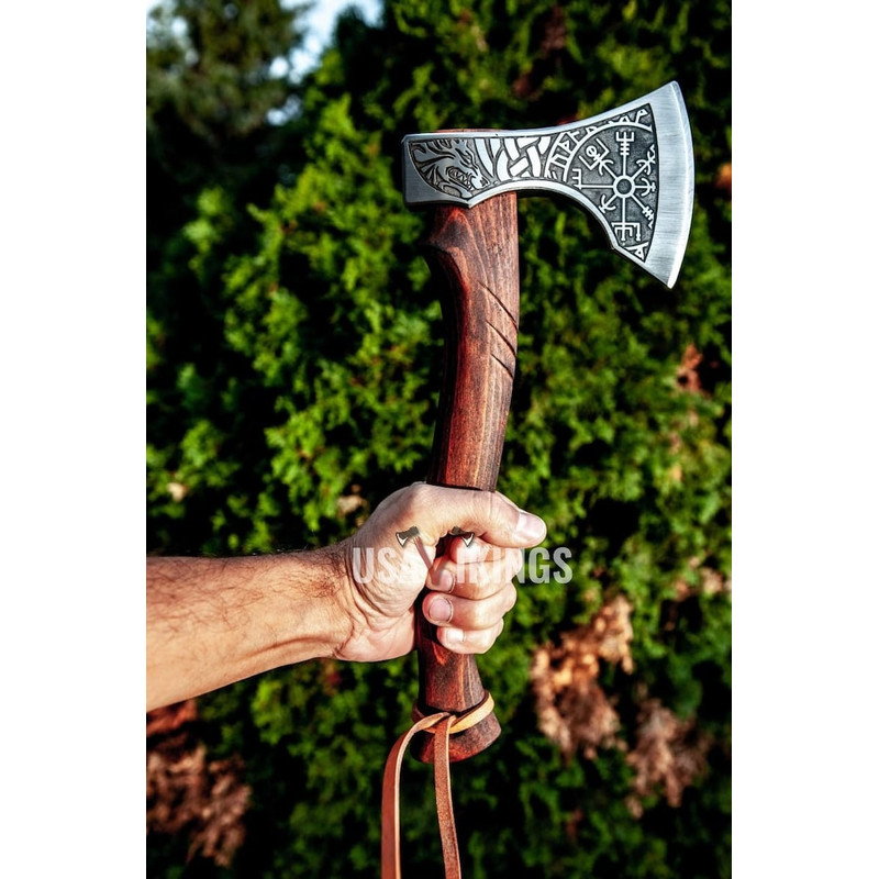 Beautiful custom handmade viking forged axe, Groomsmen gift , Birthday Gift, collectibles axe , Gift for him , (7).jpg