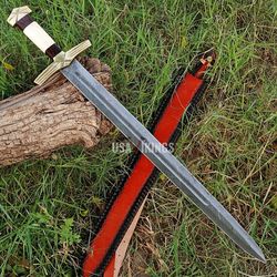 VIKING SWORD, REAL Sword, Damascus Kris Celtic Custom Viking Medieval Sword Gift For Her, Engraved Ninja Stylish Sword