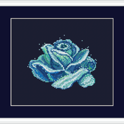 ocean rose cross stitch pattern pdf by crossstitchingforfun, instant download, modern cross stitch pattern pdf