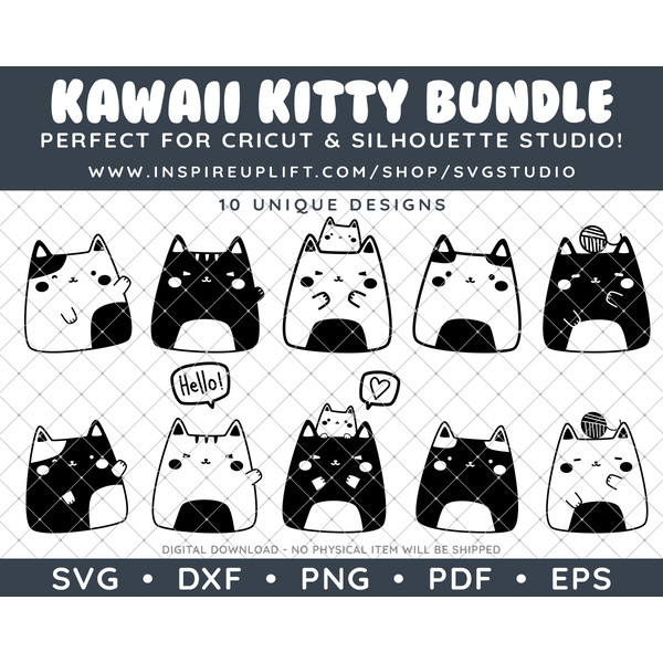 Kawaii Kitty Bundle by SVG Studio Thumbnail.png