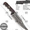 Handmade Damascus bowie knife with sheath Fixed blade hunting knife for Survival Ergonomic Walnut wood handle (3).jpg