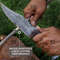 Handmade Damascus bowie knife with sheath Fixed blade hunting knife for Survival Ergonomic Walnut wood handle (5).jpg