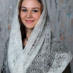 Orenburg shawl, Downy shawl, Knitted shawl, shawl from Russia, down shawl, Orenburg, down scarf
