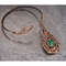 malachite jasper wire wrapped copper necklace with Unique flower style Green gemstone open choker Handcrafted jewelry (6).jpeg