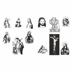 Jesus SVG, Jesus Cross SVG, Jesus svg bundle, christ svg, god svg, jesus silhouette, christian svg, religious svg
