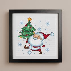 Christmas Santa cross stitch pattern PDF, funny santa, winter cross stitch, santa embroidery, christmas cross stitch
