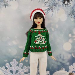 Barbie clothes green christmas sweater