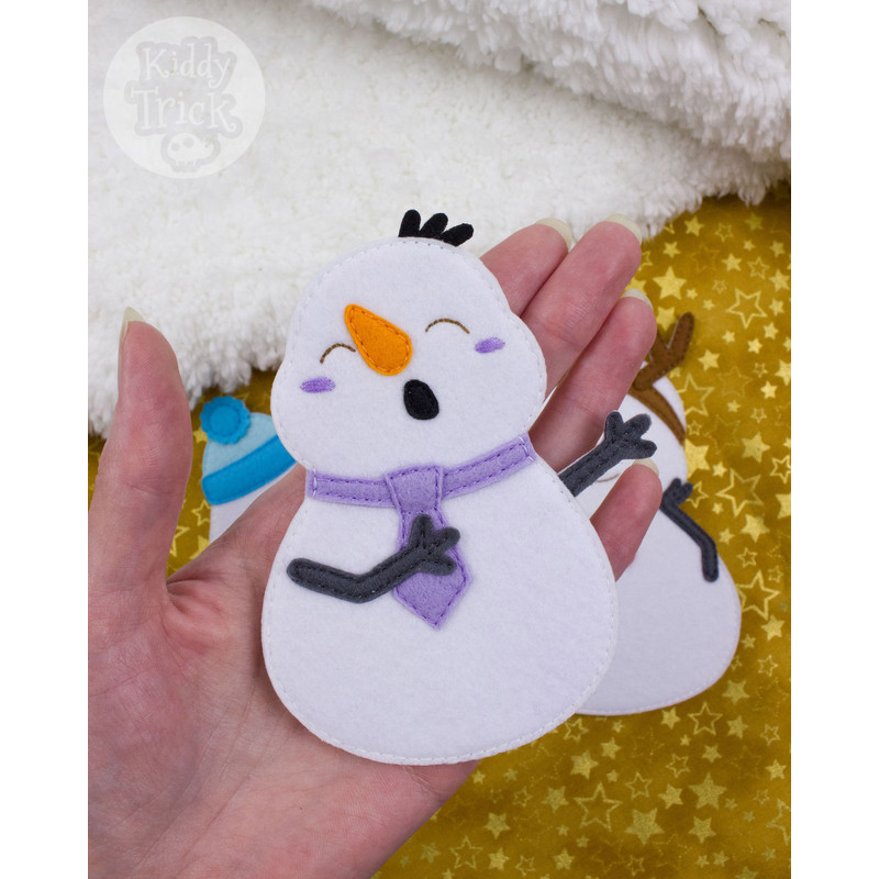 felt singing snowman