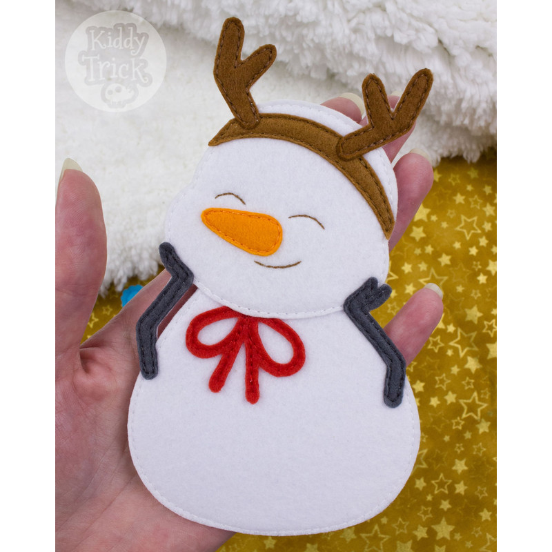 felt snowman with antlers