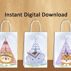 jungle safari favor bags for baby shower, jungle safari birthday, jungle safari party supplies, favor bags for birthday