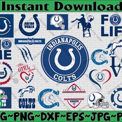 Bundle 21 Files Indianapolis Colts Football team Svg, Indianapolis Colts Svg, NFL Teams svg, NFL Svg, Png, Dxf, Eps