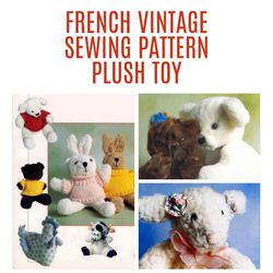 FRENCH Pattern PDF - Sewing Pattern Plush Toy - Digital Instant Download