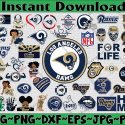 Bundle 46 Files Los Angeles Rams Football Team Svg, Los Angeles Rams svg, NFL Teams svg, NFL Svg, Png, Dxf, Eps