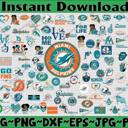 Bundle 115 Files Miami Dolphins Football Team Svg, Miami Dolphins Svg, NFL Teams svg, NFL Svg, Png, Dxf, Eps