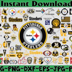 Bundle 66 Files Pittsburgh Steelers Football Team Svg, Pittsburgh Steelers Svg, NFL Teams svg, NFL Svg, Png, Dxf, Eps