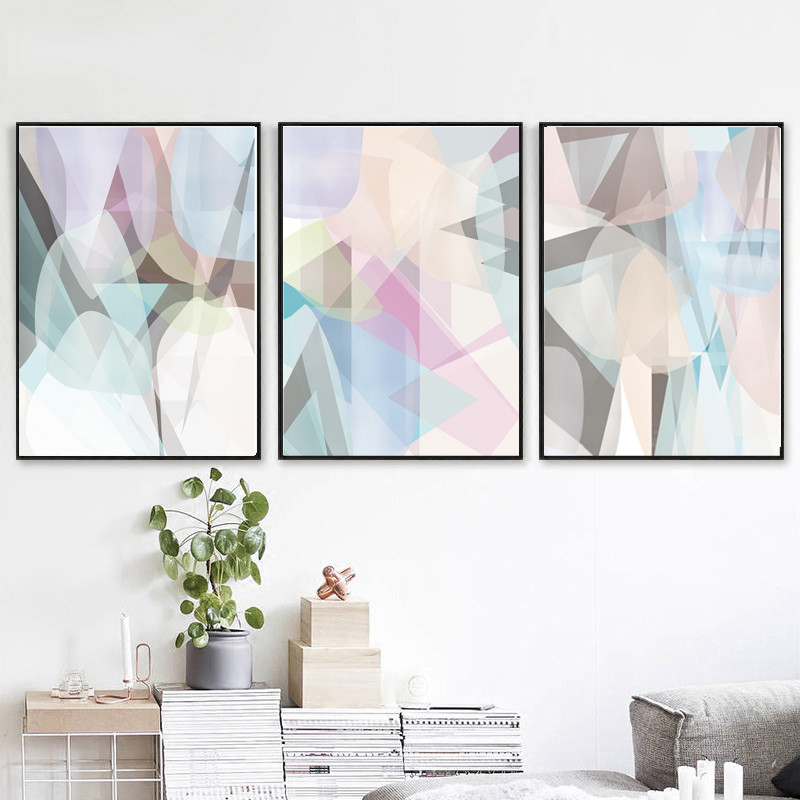 A set of three prints in an abstract style that you can download