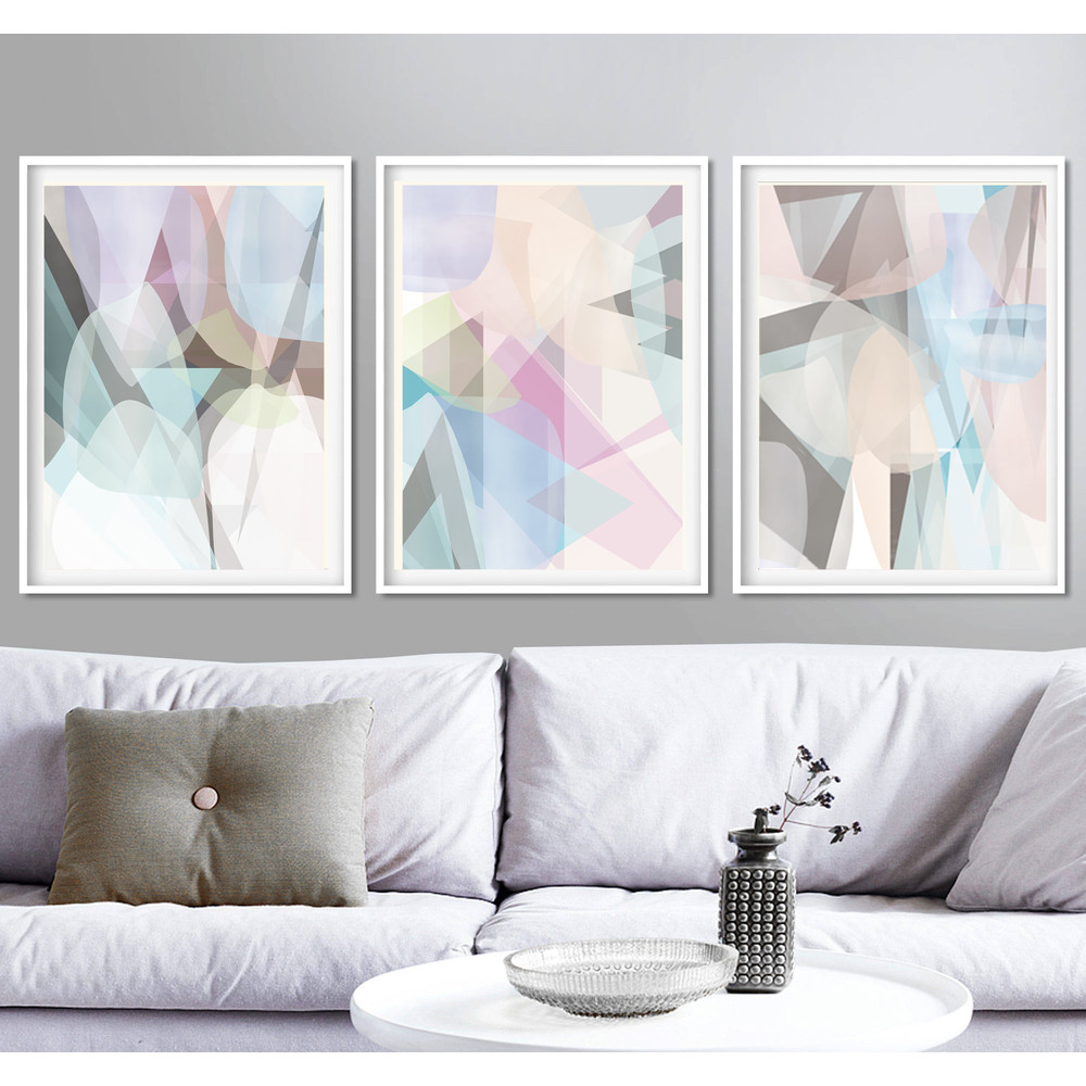 A set of three prints in an abstract style that you can download