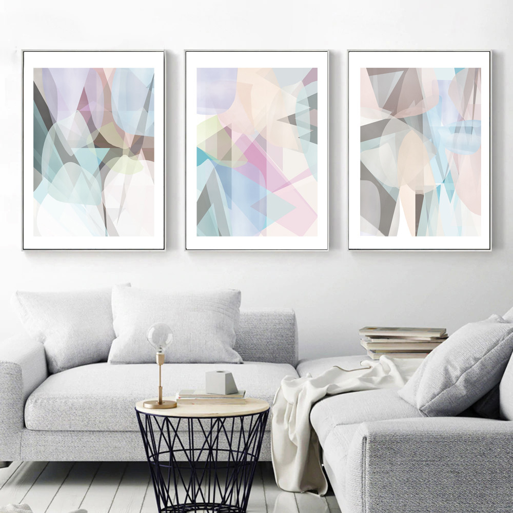 A set of three prints in an abstract style that you can download