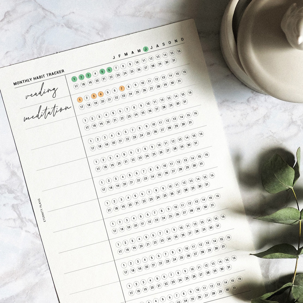a5 habit tracker
