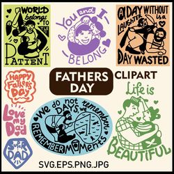 Fathers day clipart, Dad stickers, i love my dad, birthday card, Baby and Daddy, Family clipart