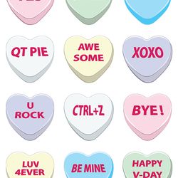 Collection of Conversation Hearts