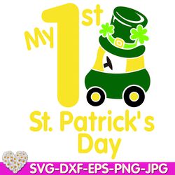 St. Patricks Day Truck Car Shamrock Car Clover Truck Irish Car digital design Cricut svg dxf eps png ipg pdf, cut file