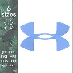 Under Armour Embroidery Design, sport logo designs, 6 sizes