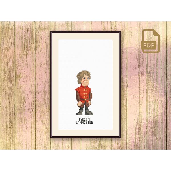 Tyrion Lannister Cross Stitch Pattern, Game of Thrones Cross Stitch Pattern, Game of Thrones Characters, Movie Cross Stitch Pattern #got_012