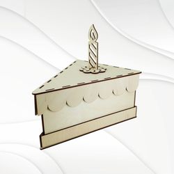 Gift box cake Birthday svg dxf design laser cut. Laser file.