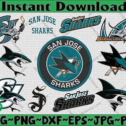 bundle 11 files san jose sharks hockey team svg, dxf, png, eps, san jose san jose sharks svg, nhl svg, nhl svg, png