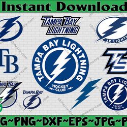 bundle 10 files tampa bay lightning hockey team svg, tampa bay lightning svg, nhl svg, nhl svg, png, dxf