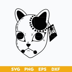 Mascara De Tanjiro Kimetsu No Yaiba SVG, Anime Mask SVG, Anime SVG PNG DXF EPS File