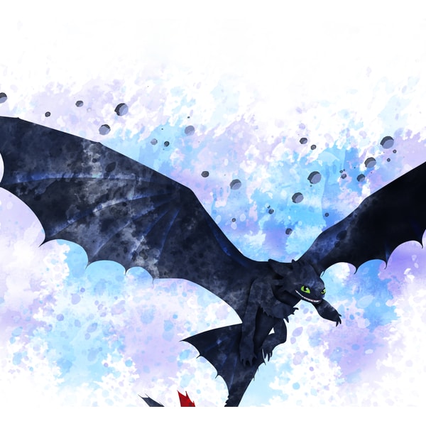 How to Train Your Dragon Toothless Set Disney Art Print Digi - Inspire ...