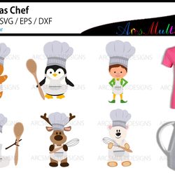 Christmas funny chef bundle