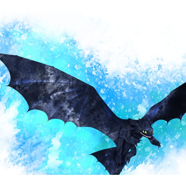 How to Train Your Dragon Toothless Set Disney Art Print Digi - Inspire ...