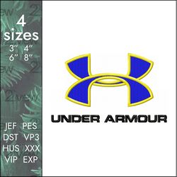 Under Armour Embroidery Design, Curry sport logo designs, 4 sizes