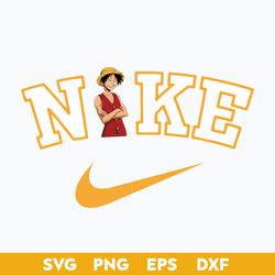luffy x nike svg, monkey d. luffy svg, one piece svg, anime svg, one piece character svg