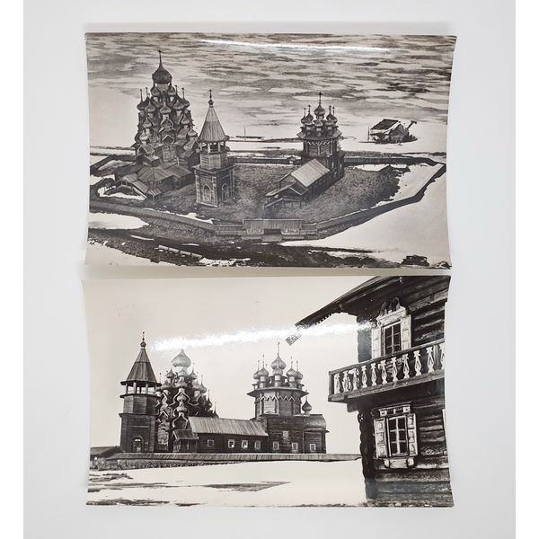 6 KIZHI Architectural monuments of antiquity black and white photo postcards set USSR 1968.jpg