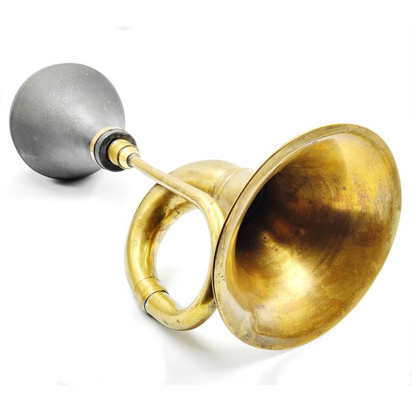 1 Klaxon Signal Pneumatic Brass Horn Bugle for Antique Old Car.jpg