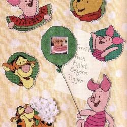 magnets - pdf vintage plastic canvas pattern - digital instant download